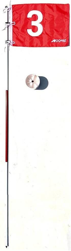 Golf 705353983474 3pcs Portable Flag W. Cup Practice Hole Pole Backyard Putting Green #1#2#3