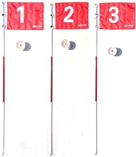 Golf 711181928570 3pcs Portable Flag W. Cup Practice Hole Pole Backyard Putting Green #1#2#3
