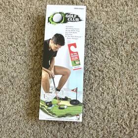 000017pparts Golf Club Portable Indoor Putting Mat Set With Green Cup Flag Balls Putter