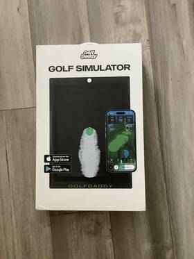 Gz0243 Golf Daddy At Home No Ball Simulator Mat Phone Stand Indoor Game Modes Free Ship