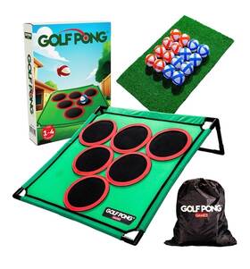 Gpg002 Golf Pong Games Backyard Game With 16 Chipping Balls And Mat Yard Outdoor Set