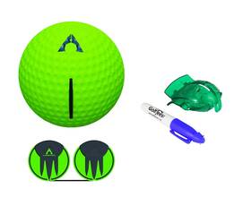 Golf Tees Etc 060828021620 Alignment Ball And Stencil Set Training Aid For Setup Swing Ali