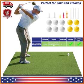 Golfguru 54354 Outdoor Indoor Golf Hitting Mat 5ft X 4ft Training Aid Practice Mats Green