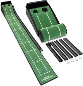 Gosports Golf-puttramp-wood-9-black Golf Putting Mats Black 9 Ft