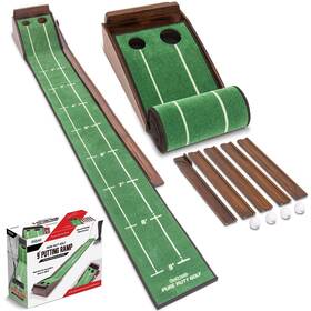 Golf-puttramp-wood-9-brown Gosports Pure Putt Golf 9 Ft Putting Green Ramp - Premium Wood Training Aid F