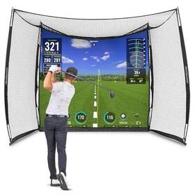 Golfnet-sim-bk-10x8 Gosports Range Cage 10 Ft X 8 Golf Practice Hitting Net Simulator Impact