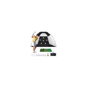 Gotruth 713424292844 Golf Net 10x7ft Practice With Heavy Tri-turf Mat All-in-one Multiple Ta