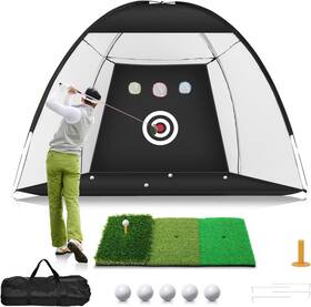 B0c781c9d2 Guecar New Practice Golf Net 10 X 7 Ft With Tri-turf Mat All-in-1 Driving Chipping Swing