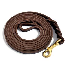 B0cysj78qn Guiding Star 6ft Leather Dog Leash For Small And Medium Dogs - Thin Durable Brow