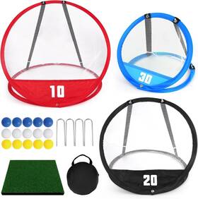 Henan Jiatainuo Sports Goods Co. Ltd Jtn066 Golf Chipping Net Game 3pcs Pop-up Practice Backyard Wi
