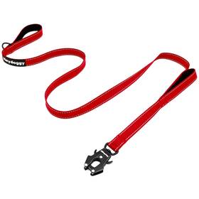 Heydoggy B0cn8z2xhf Heavy Duty 5ft Reflective Nylon Dog Leash With Soft Padded Double Handle And Auto-lo