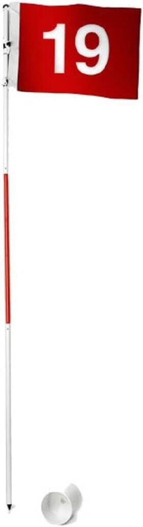Tgac121-001 Hireko Golf Portable Hole Cup And Flag 6-foot Height Flagstick Create Your Own 19th H