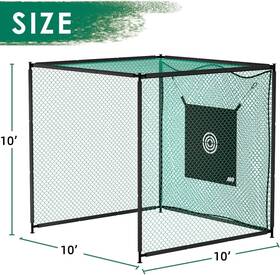 Beyshl6luy Homiflex Mr Golf Driving Cage 10x10x10ft Hitting With Target Cloth Beyshl6luy Homiflex Mr Golf Driving Cage 10x10x10ft Hitting With Target Cloth