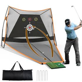 Beyshw9yrq Homiflex 10x7ft Golf Driving Net Training Aids Practice Automatic Ball Return With Mat