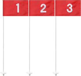 Hosko 744110667004 Golf Flag Poles For Putting Green 6 Ft Flagsticks 3 Pack