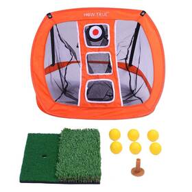 How True 738627575167 Pop Up Golf Chipping Net Indoor/outdoor Hitting With Mat For I