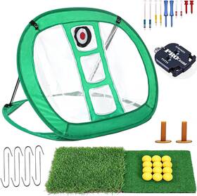 How True 738627583537 Pop Up Golf Chipping Net Indoor/outdoor Practice With 12 Training B