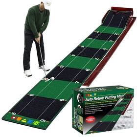 Pm022 Huaen Putting Mat For Indoors Golf Practice Green With Ball Return Office P