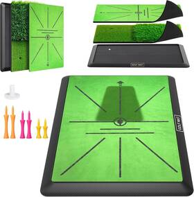 Huangzhih 747495285573 Golf Mat Practice Outdoor Indoor For Training Chipping Show Swing Path Hitting