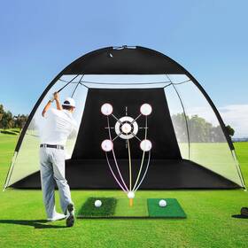Huijutb 744110172294 Golf Net Practice 10x7ft Duty Indoor&outdoor Training System With Tri-t
