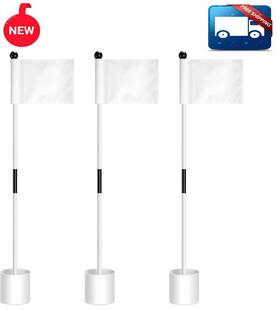 Hungdao Eg-hungdao-1204 3 Set Golf Flagsticks Flags With Cups Practice Putting Green Flag Pole P