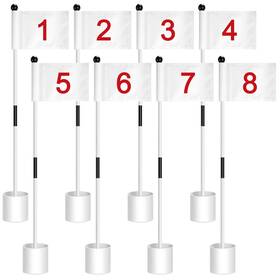 Hungdao Eg-hungdao-3949 3 Set Golf Flagsticks Flags With Cups Practice Putting Green Pole P Inch