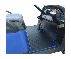 Huskey Parts Company 689539272906 Golf Cart Floor Mat Black Blue Trim For Club Car Precedent 04 Tempo/onward
