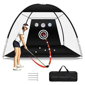 Icoolgogo 616430163989 Heavy Duty Golf Practice Net Swing 10x7ft Hitting Training Aids
