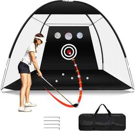 Icoolgogo Ms-a18-1 Heavy Duty Golf Practice Net Swing 10x7 Ft Hitting Training Aids