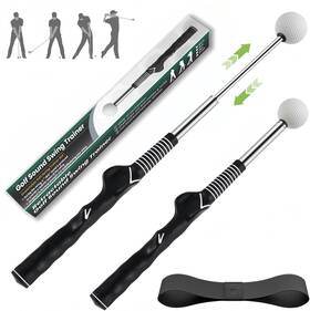 Iekeodi Gst-b01 Retractable Golf Swing Trainer With Arm Band Click Stick Right-