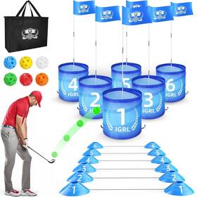Igrl 785366410600 Golf Yard Game Backyard For Adults And Family Portable 6 Hole Gol