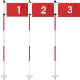Ihomepark 25bgrfqg-bh-123-3pcs #ziy Golf Flagstick For Yard Flag Putting Green Portable 5-section Desi