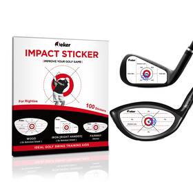 Ijeker Jk-st020-pp100 Golf Impact Tape 100 Pcs Mixed Club Training Pack Wood 6x6 Iron 8x8 Inch