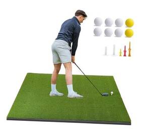 Ikule 717181766709 Golf Mat Hitting Mats Practice Outdoor Indoor Artificial Turf 5x5ft