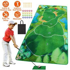 Imountek 737547599598 Golf Game Training Mat Chipping 20pcs Sticky Balls Practice
