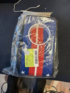 A21144 Izzo Golf 8ft Patriotic Putting Mat Portable Red White Blue Indoor/outdoor