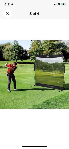 Izzo Golf 689769435102 Tru Vu Links Course Hitting Trainer Practice Net - New