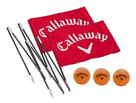 Izzo Golf Inc. C20223 Backyard Driving Range Flags For Yard 6.5 Ft. 2 Pack Red