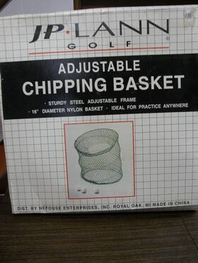 J. P. Plan Golf Adjustable Chipping Basket 091275383905 9749 J. P. 16 Inch Dia With Nylon Carrying Pouch