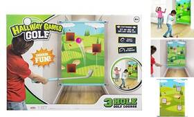 653651-1soc Jakks Pacific Inc. Golf Indoor Hallway Games Fun 3 Hole Course With Balls 1 Driver