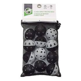 Jef World Of Golf 022275013196 New 12 Two-toned Alignment Practice Balls White And Black
