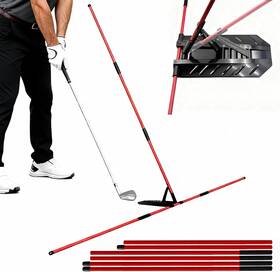Jevuoyee Tth-250925-01 7-angle Adjustable Golf Swing Trainer - Fiberglass Alignment Sticks With Angle H