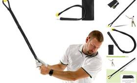 17128888236359 Jianwei Golf Swing Training Aid Rope Trainer Equipment Improve Black
