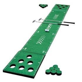 Jomoq 742669240327 Golf Putting Green Mat Indoor Portable Pong Game Set With 2
