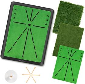 Jsportic 445003712773 Golf Hitting Mat With Clear Swing Path Feedback Flannel 13 17in