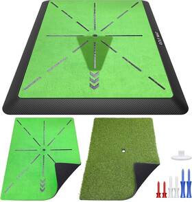 Jspotib 744759511928 5 X 3 Ft Golf Hitting Mat Artificial In/outdoor Turf Training Play 25m