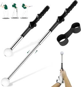 Kalauto 313108797735 Golf Grip Swing Training Aid - Retractable Click Club Trainer Indoor Practice Wa