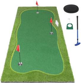 Kemldivs 783970326812 Golf Putting Green Mat - Professional Training With Putter Movable
