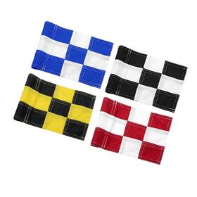 420d Kingtop 730060506005 Checkered Golf Flag 8x6 Inch Mixed Color Nylon Tube Inserted Mini