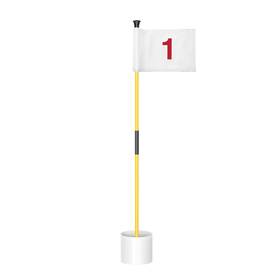 Kingtop 730060506210 Miniature Golf Flagstick Practice Putting Green Flags For Yard Pin Fla